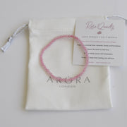 Dainty Rose Quartz Bead Bracelet for Love, Romance, Self-Love, Self-Worth