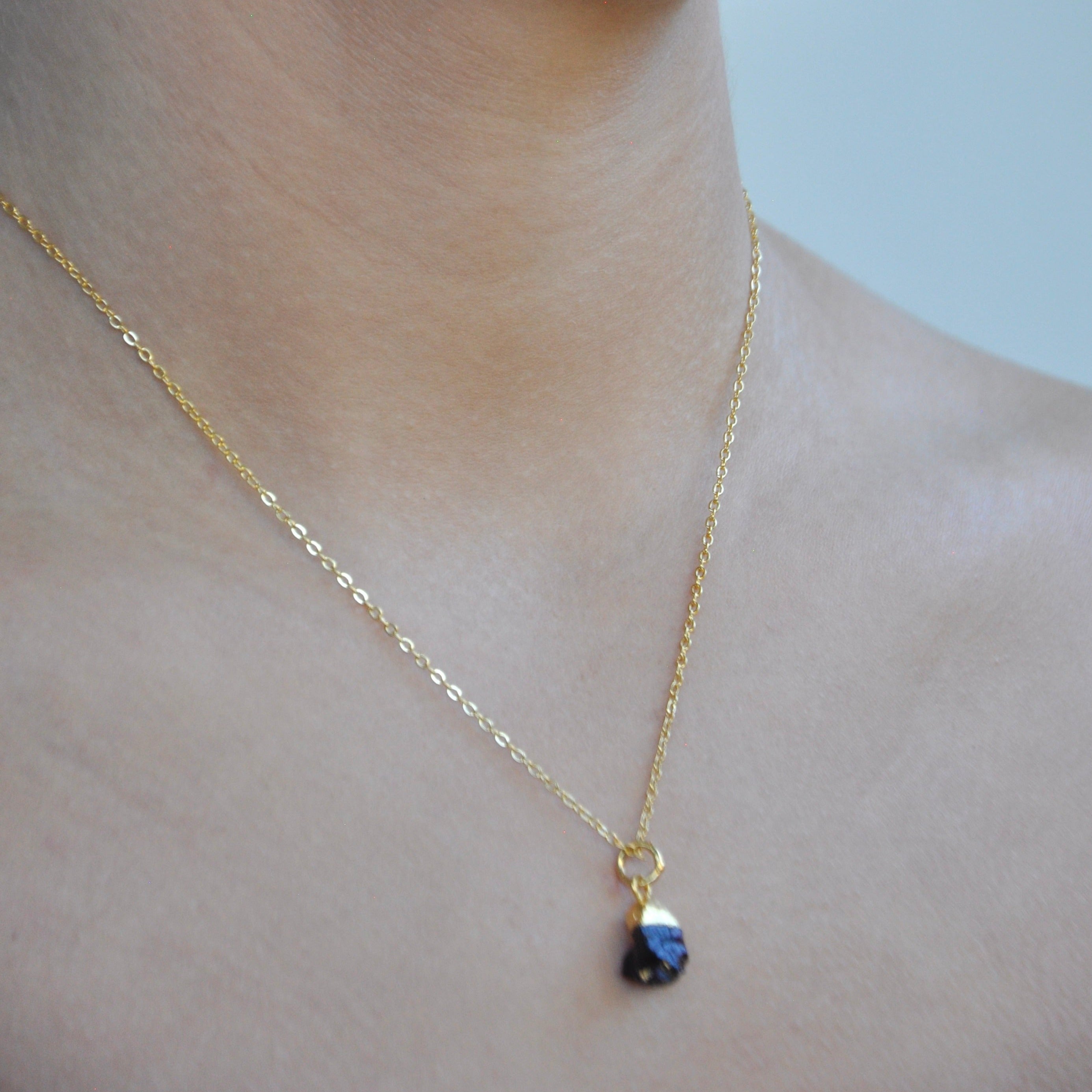 January Birthstone Garnet Crystal Necklace