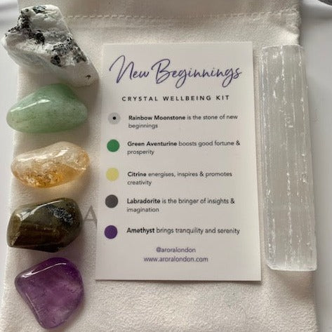 New Beginnings Crystal Wellbeing Kit – Arora London
